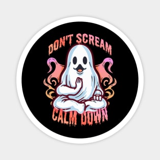 Funny Yoga Ghost: Keep Calm and Boo-gie On Magnet